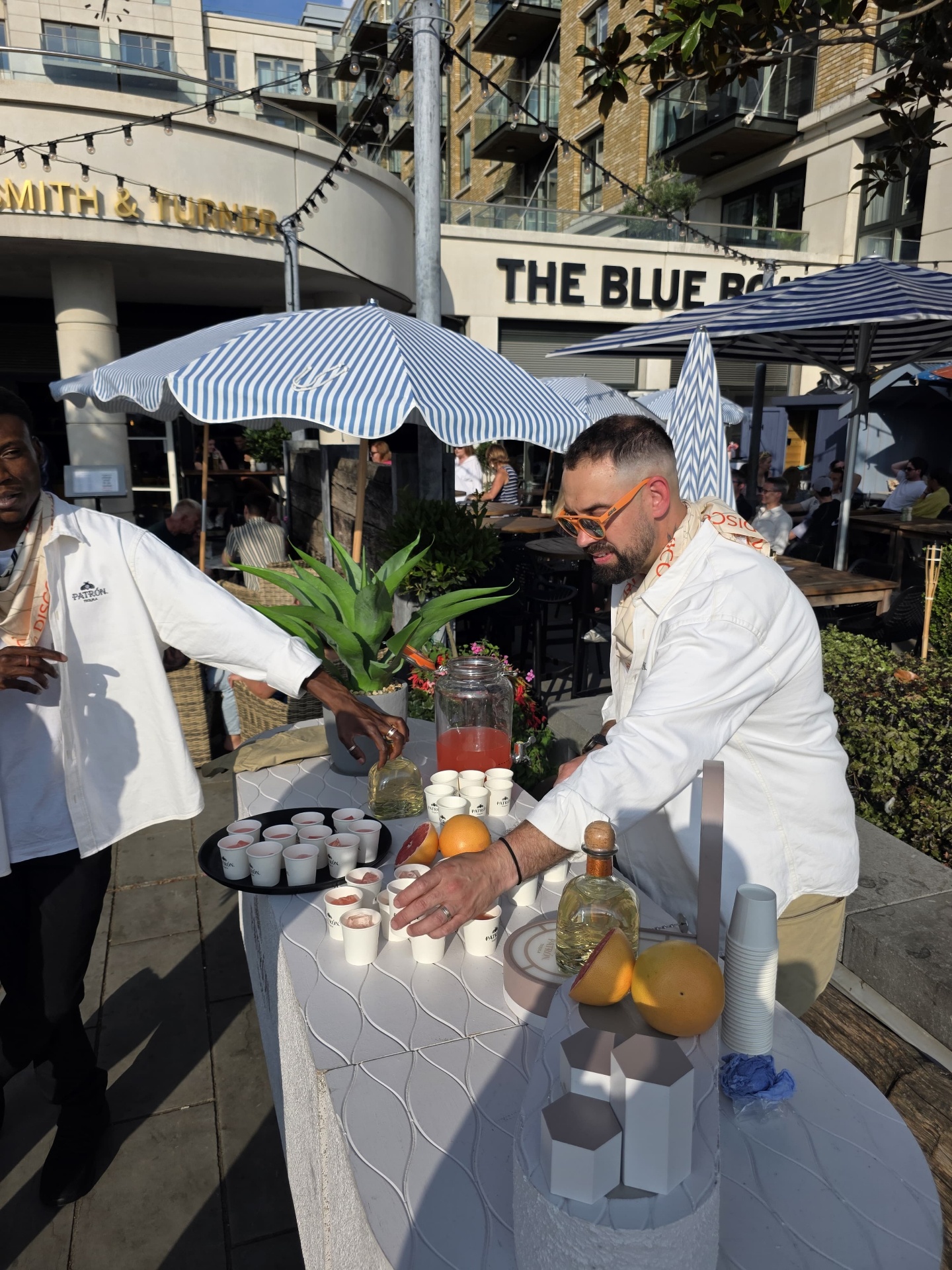 EscoBar Events team pouring Patrón Tequila cocktails at an outdoor activation
